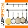 Black Wall-Mounted Kitchen Cup Rack Set