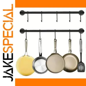 Black Wall-Mounted Kitchen Cup Rack Set