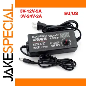 Adjustable Desktop Power Supply 3-24V 2-5A
