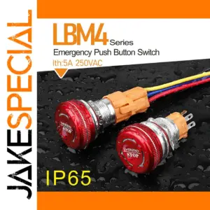 Premium Waterproof Emergency Stop Switch 16/19/22mm