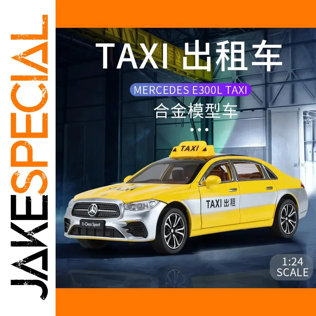 Vibrant Yellow Mercedes-Benz E300L Taxi Model 1 Vibrant Yellow Mercedes-Benz E300L Taxi Model