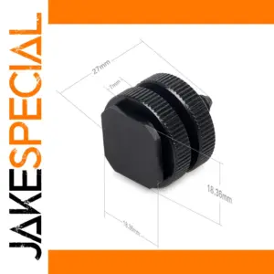 Black Aluminum Camera Hot Shoe Adapter