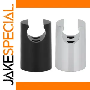 Modern Wall-Mounted Shower Head Holder in Black & Silver