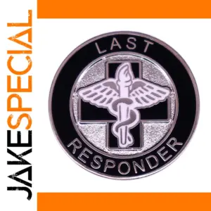 Black Last Responder Enamel Pin 3cm