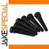 Black Ebony Acoustic Guitar Bridge Pins Set