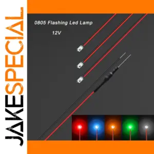 Set of 10 Vibrant Flashing LED Lamps for Models