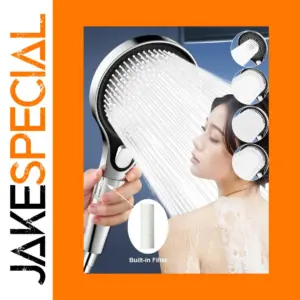 13cm High-Pressure Rainfall Shower Head with 4 Modes