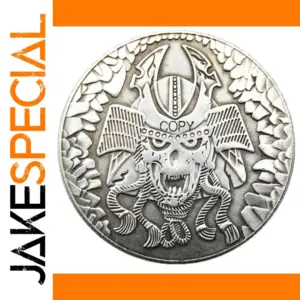 Vintage Morgan Skull Zombie Coin