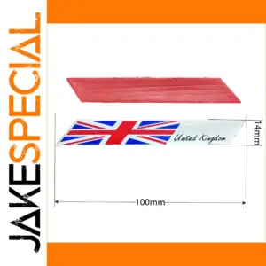 Aluminum UK Flag Sticker 10cm x 1.4cm
