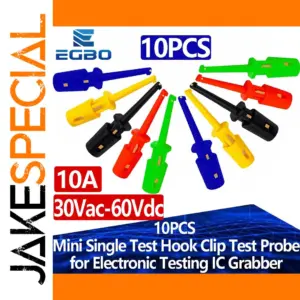 Mini Color-Coded Test Hook Clips Set for Electronics
