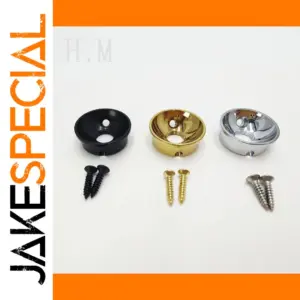 TL Round Electric Guitar Jack Socket Black, Gold, Silver