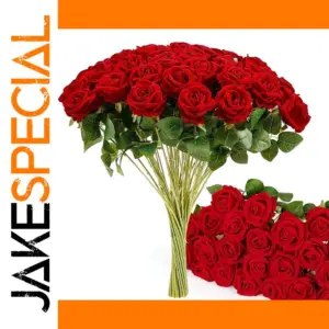 Artificial Red Rose Bouquet with 32 Roses