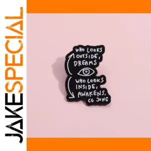 Black Enamel Artistic Brooch for Men and Women