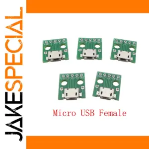 Micro USB Female Socket for Circuit Boards