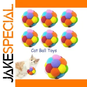 Colorful Cat Plush Balls for Playtime
