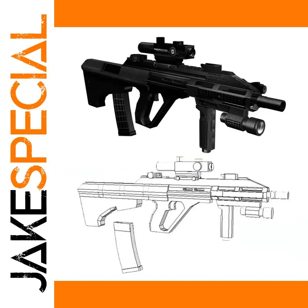 AUG-A3 Paper Model Resin 1 AUG-A3 Paper Model Resin