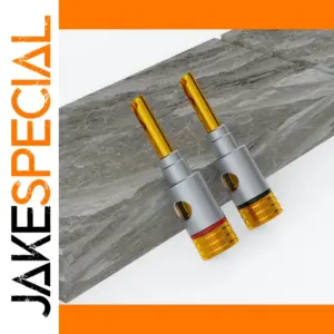 Premium 24K Gold Plated Banana Plugs for 4mm Cables