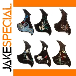 Handcrafted Rosewood Guitar Pickguard with Abalone