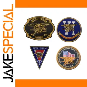 Seal Team Hook and Loop Embroidered Patch Set