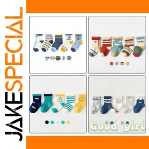 Baby Socks Set with Cartoon Patterns for 0-6 Years