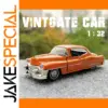 Vintage Orange Cadillac Diecast Model 1:32 Scale