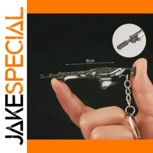 Edgy Gun-Shaped Zinc Alloy Keychain