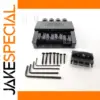 Black 4-String Headless Bass Bridge Set