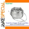Tinned Pure Copper Braid Lead Wire 1m