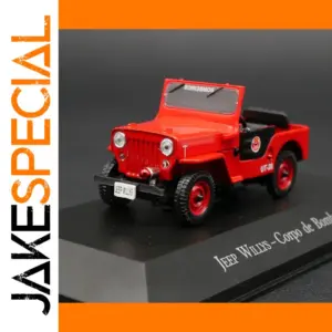 Vintage Red Jeep Willys Model for Collectors