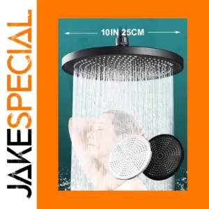 10-Inch Black Rainfall Ceiling Shower Head