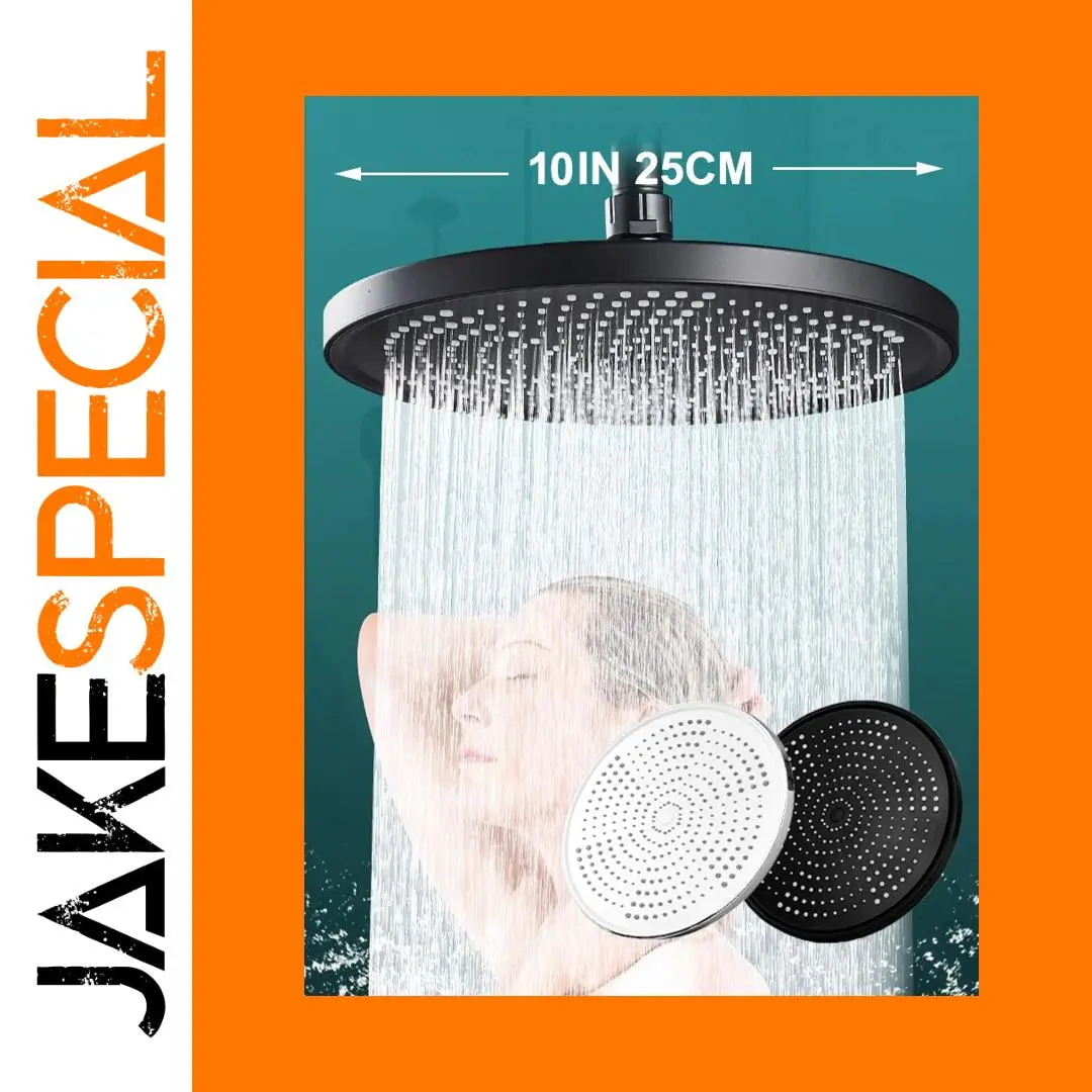 10-Inch Black Rainfall Ceiling Shower Head 1 10-Inch Black Rainfall Ceiling Shower Head