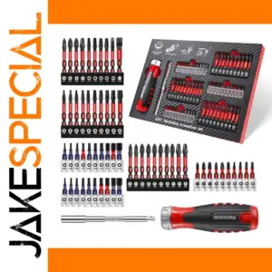 62-Piece Ratcheting Screwdriver Set with Bits