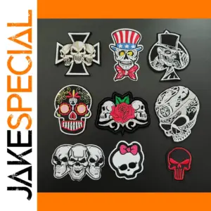 Punk Skull Embroidery Patches Set of Ten