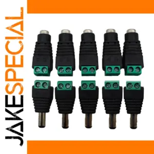 ELEABC 5.5mm x 2.1mm DC Power Plug Adapter Set