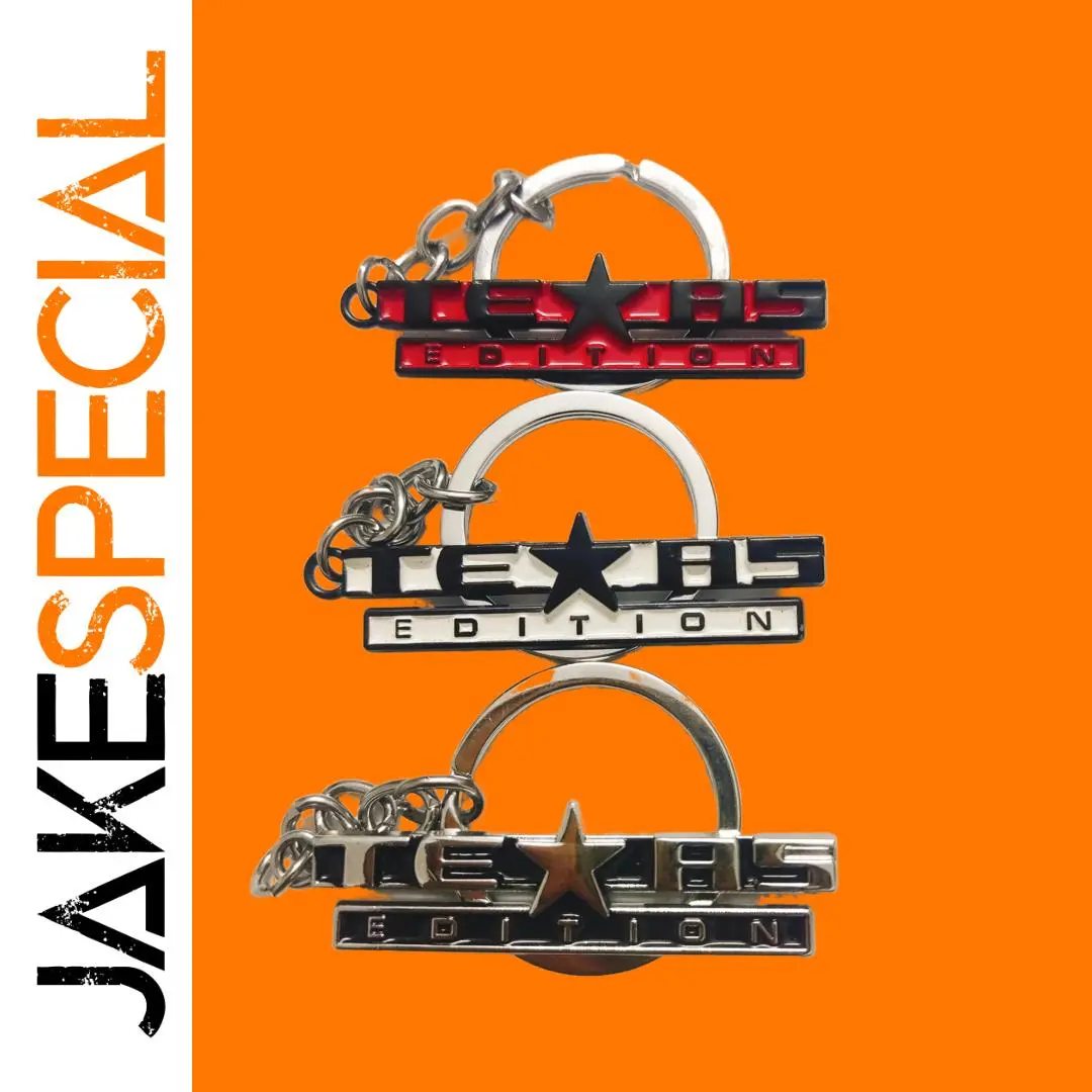 Bold 3D Metal Keychain with Star Accent 1 Bold 3D Metal Keychain with Star Accent