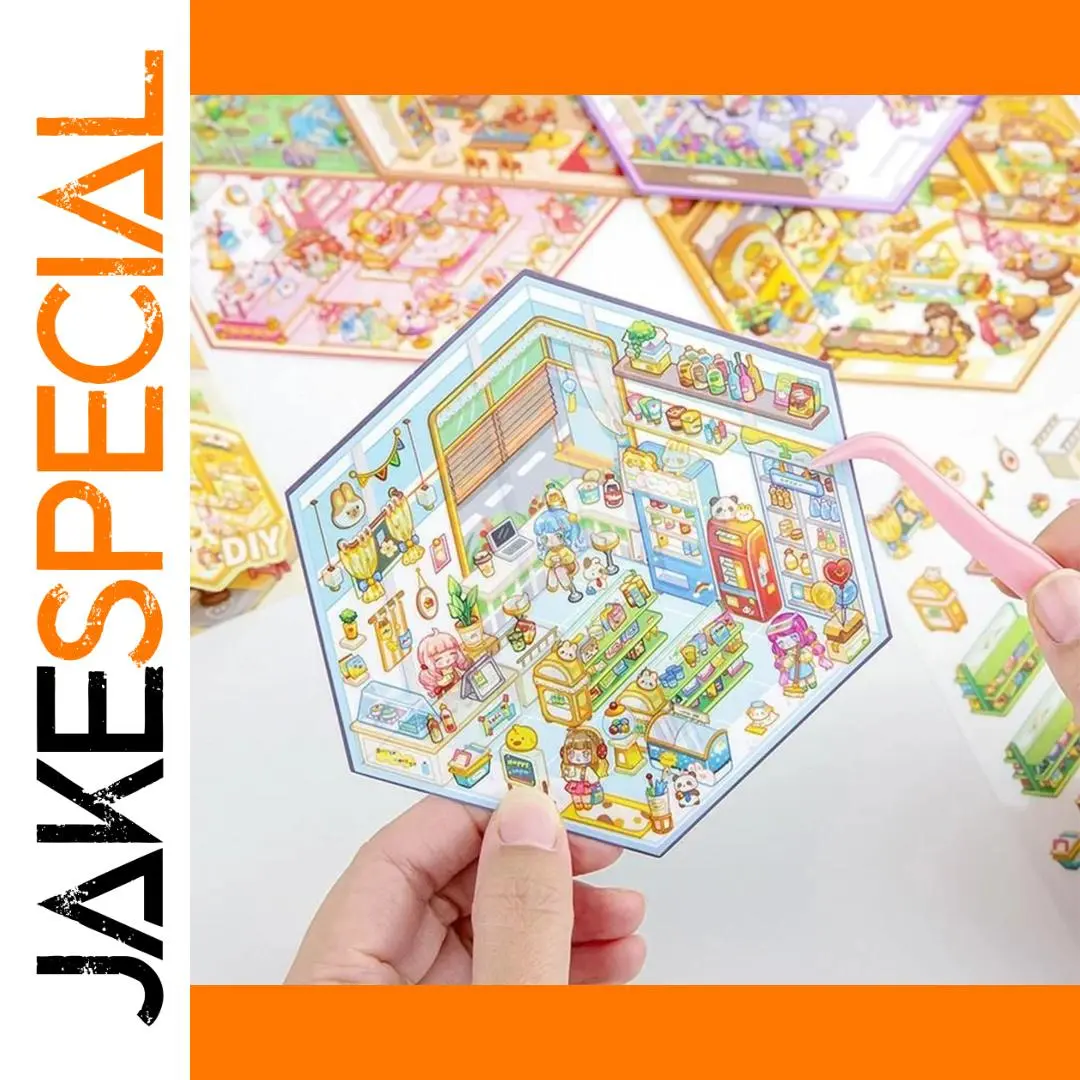 Kawaii Mini Scene Sticker Set for Kids 1 Kawaii Mini Scene Sticker Set for Kids