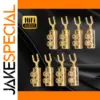 Premium Gold Y Spade Terminals for Audio Systems
