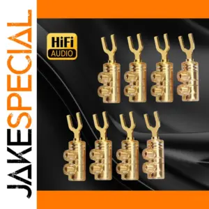 Premium Gold Y Spade Terminals for Audio Systems