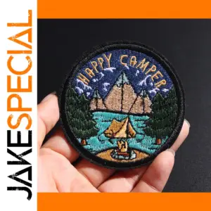 HAPPY CAMPER Outdoor Camping Embroidered Patch