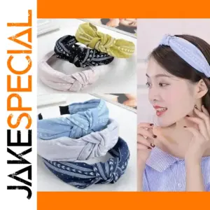 Knotted Polyester Headband for Women & Girls