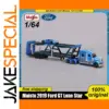 Blue Diecast Heavy Transport Model with Ford Gt 2021