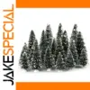 Miniature Snowy Pine Trees Set for Model Displays