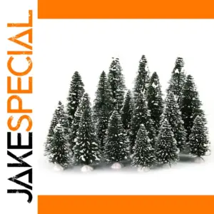 Miniature Snowy Pine Trees Set for Model Displays