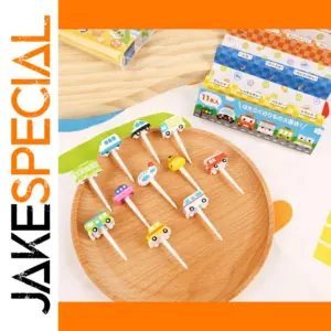 Colorful Cartoon Vehicle Food Picks for Kids