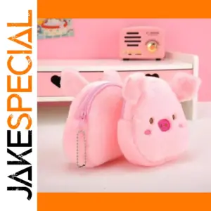 Pink Plush Pig Purse for Adults