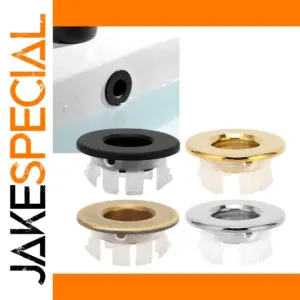 Elegant Brass Sink Overflow Cover in Silver