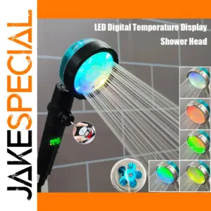 LED Shower Head with Digital Temp Display