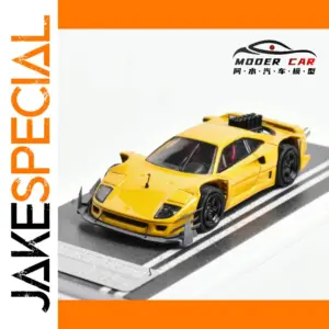 Vibrant Yellow 1:64 Diecast Racing Car