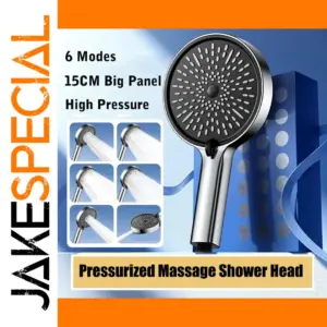 High-Pressure Shower Head with 6 Modes