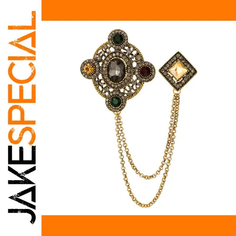 Timeless Elegance: The Vintage Multi-Gemstone Chain Brooch 1 85181919ac534d67ae0c1952 product image